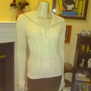 Villager by Liz Claiborne Sweater with zip  Medium